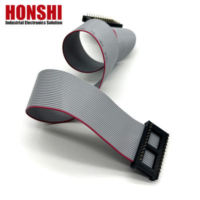 IDC رابط مرد 6 8 10 12 14 16 18 26 40 پین 2.54mm Pitch Dip Flat Ribbon Cable