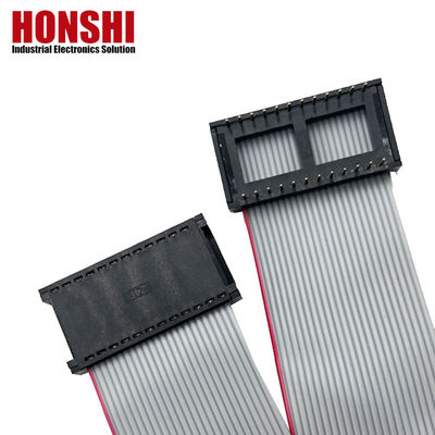 IDC رابط مرد 6 8 10 12 14 16 18 26 40 پین 2.54mm Pitch Dip Flat Ribbon Cable