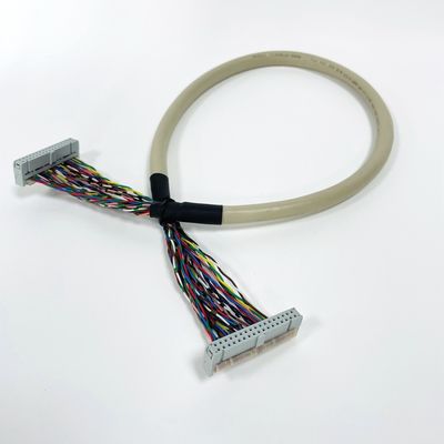 2.54mm Pitch Black Ribbon Flat Cable با وصل کننده IDC UL2651 28awg