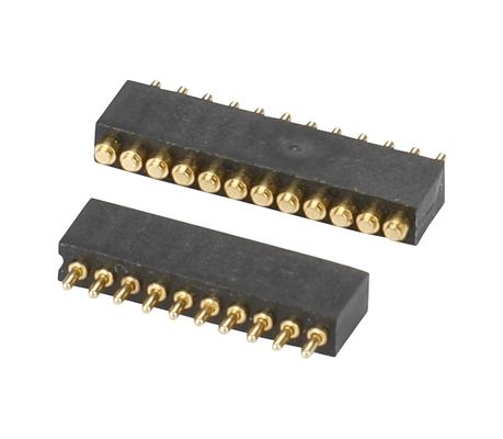 1.27mm H3.8mm Pogo Pin Connector مس C6801 ماده 12 Pin Connector با دقت