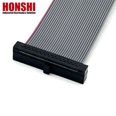 10 پین خاکستری فلت کابل کانکتور نوار پیچ 1.27mm IDC کابل 10u" طلا