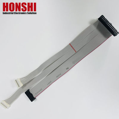 10 پین خاکستری فلت کابل کانکتور نوار پیچ 1.27mm IDC کابل 10u" طلا