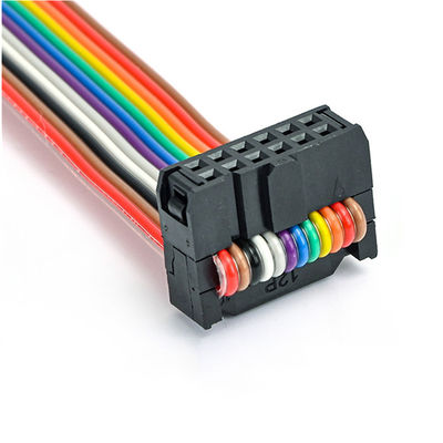 سفارشی 2.54mm 12 پین ربن کابل IDC سوکت UL2651 28AWG سیم صاف مونتاژ