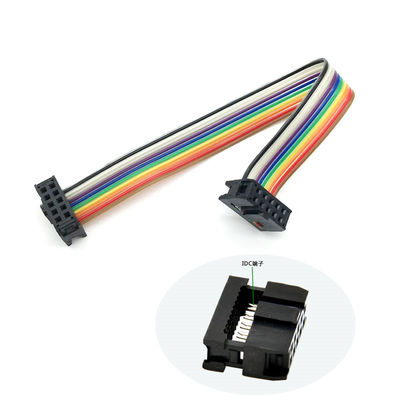 سفارشی 2.54mm 12 پین ربن کابل IDC سوکت UL2651 28AWG سیم صاف مونتاژ