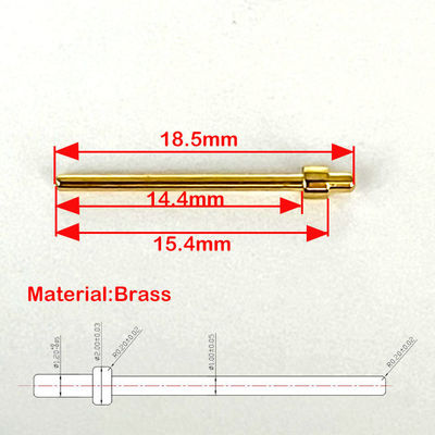 کانکتور پین های ماشینکاری شده 2.0x18.5mm فلز شده طلا پین پایانه مسخر نقطه تماس پین