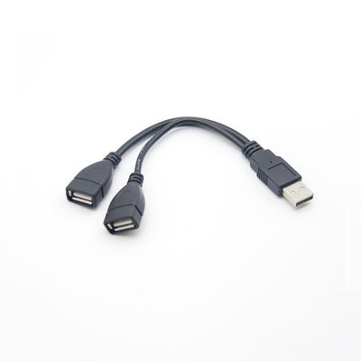 USB 2.0 Splitter A مرد به زن Micro B USB C کابل طلا شده برای تلفن های همراه
