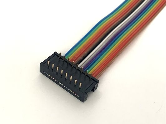 DIP پلاگ خاکستری کابلی مسطح 16 پین پینس کابل UL2651 28awg 2.54mm Pitch