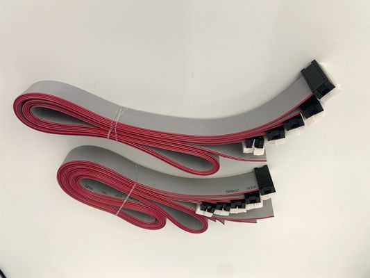 DIP پلاگ خاکستری کابلی مسطح 16 پین پینس کابل UL2651 28awg 2.54mm Pitch