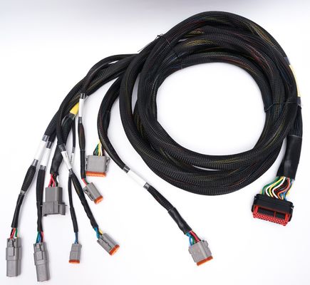 سیم کشی اتومبیل سفارشی 24 پین برای اتصال سیم 24 - 32AWG