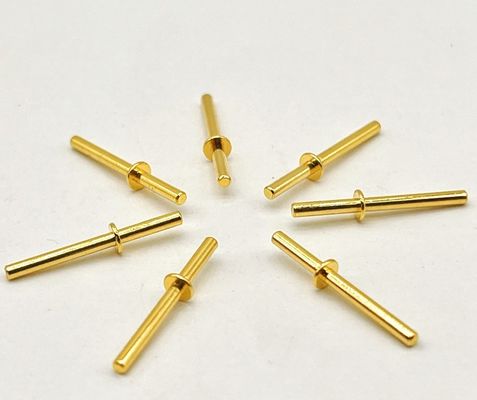 پیچ های ماشین آلات CNC پیچ های تماس مس گرد با قدرت الکتریکی طلا