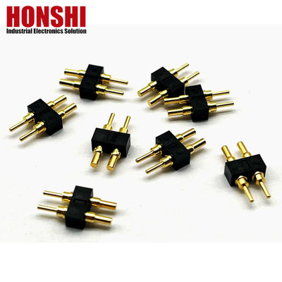 اتصال زنانه پین پوگو 6P طلا H2.5 Dip نوع تماس مس برای PCB جریان بالا