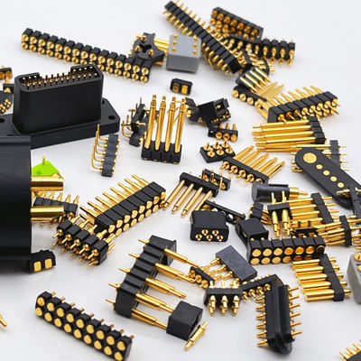 اتصال زنانه پین پوگو 6P طلا H2.5 Dip نوع تماس مس برای PCB جریان بالا