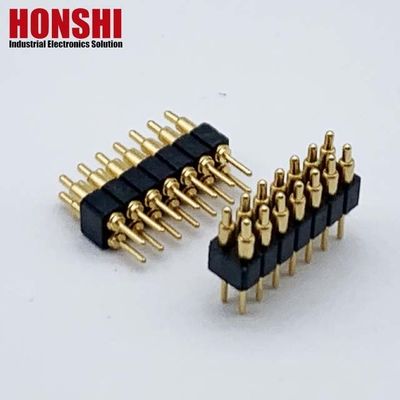 اتصال زنانه پین پوگو 6P طلا H2.5 Dip نوع تماس مس برای PCB جریان بالا