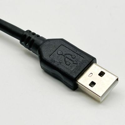 کابل USB UL2725 سیاه نوع C USB 2.0 یک کانکتور مرد با پوشش طلا