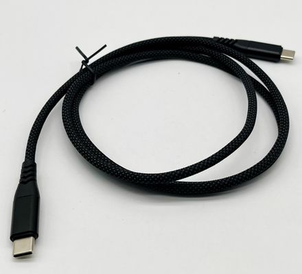 کابل USB UL2725 سیاه نوع C USB 2.0 یک کانکتور مرد با پوشش طلا