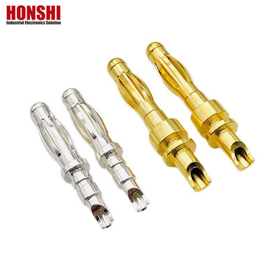 پلاگ موز دقیق ماشین آلات چند لایه ای پن تماس 4mm Solder Cup Termination