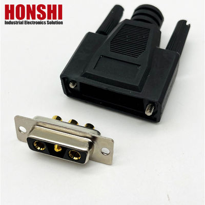 3V3 30A نوع سولدر مرد D Sub Connector با مواد تماس طلا زره ای