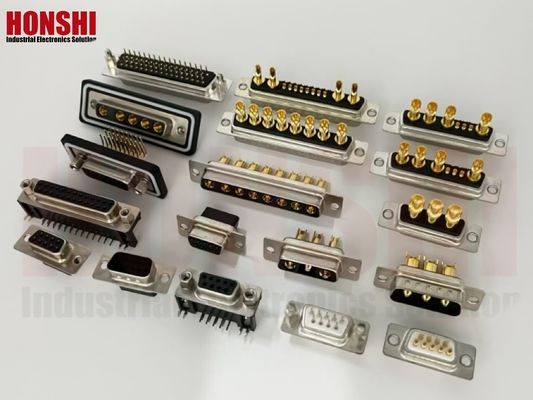 3V3 30A نوع سولدر مرد D Sub Connector با مواد تماس طلا زره ای