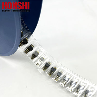 2.54mm High Current Pogo Pin Connector زنانه 2x7P طلا شده H2.5 SMT نوع برای PCB