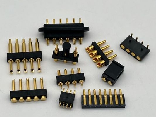 2.54mm High Current Pogo Pin Connector زنانه 2x7P طلا شده H2.5 SMT نوع برای PCB