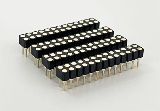 2.54mm دو ردیف PCB H3.0mm 7.4mm برنج مستقیم ماشین آلات دور زنانه سر وصل کننده