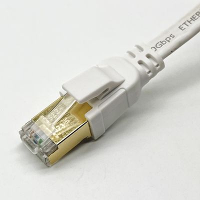 کابل اترنت رنگ سفید Cat8 برای اتصال شبکه Rj45