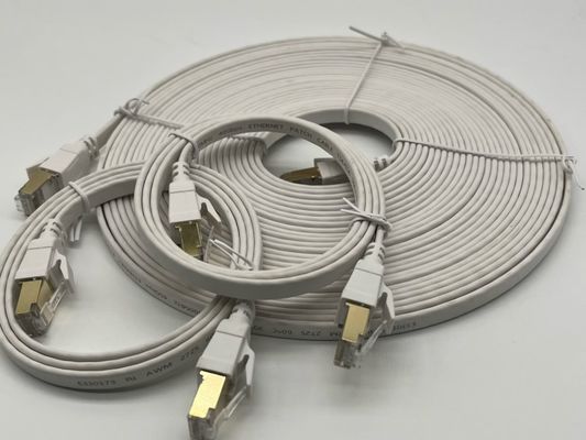 کابل اترنت رنگ سفید Cat8 برای اتصال شبکه Rj45