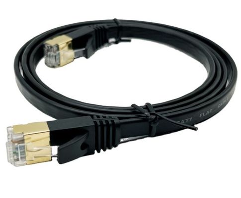 مجموعه کابل قالب بندی شده مشکی سفارشی RJ45 Cat7 Ethernet Patch Cable 8P8C کابل اتصال