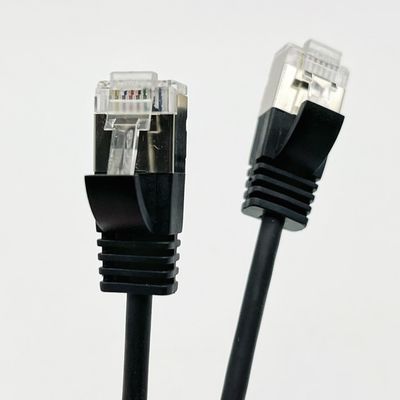 مجموعه کابل قالب بندی شده مشکی سفارشی RJ45 Cat7 Ethernet Patch Cable 8P8C کابل اتصال