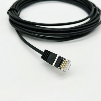 مجموعه کابل قالب بندی شده مشکی سفارشی RJ45 Cat7 Ethernet Patch Cable 8P8C کابل اتصال