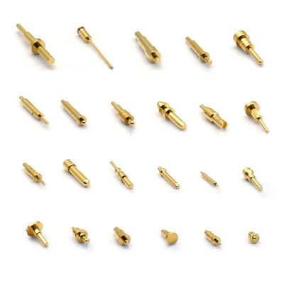 10.65mm فلز برنج پر از بهار پن SMT نوع طلا پوشانده Pogo Pin برای اتصال درجه حرارت