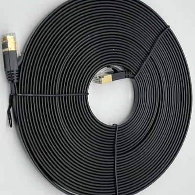 مجموعه کابل قالب بندی شده مشکی سفارشی RJ45 Cat7 Ethernet Patch Cable 8P8C کابل اتصال