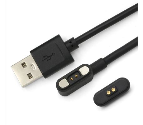 کابل شارژ 3.0A با جریان بالا USB 2 پین دایره ای Adapter شارژ برق مغناطیسی Pogo Pin