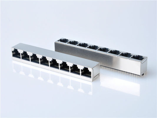 8p8c RJ45 جک کانکتور PCB Mount برای شبکه سوکت اینترنت آلیاژ مس ماژولار