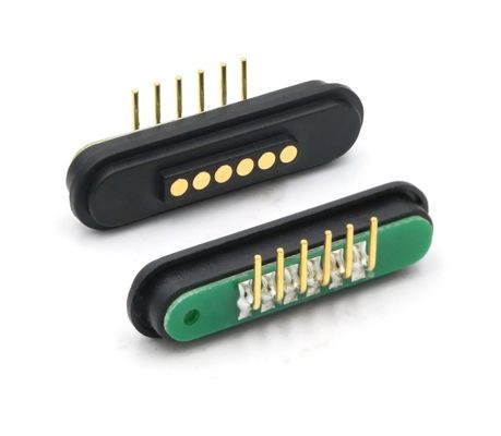 DC12V مغناطیسی Pogo پین ضد آب زاویه راست Dip بهار بار اتصال
