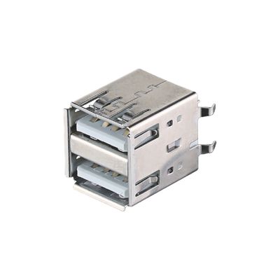 USB 2.0 / 3.0 جک نوع A اتصال کننده پلگ نر مواد تماس مس / فسفر برنز
