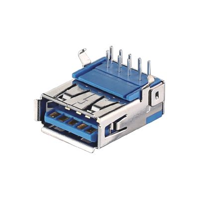 USB 2.0 / 3.0 جک نوع A اتصال کننده پلگ نر مواد تماس مس / فسفر برنز