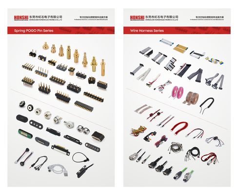 بسته بندی 5.08mm Pitch Pogo Pin Connector مرد 8 Pin 4.0mm سه ردیف بهار بارگذاری شده