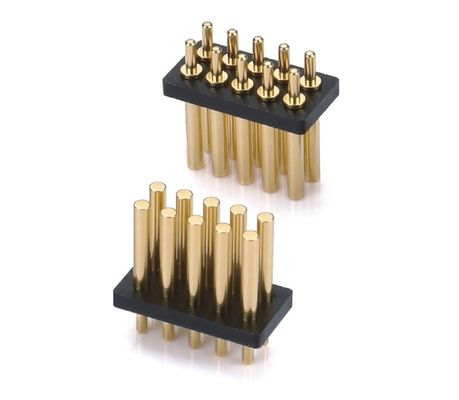 سفارشی 2.54mm Pitch Spring Loaded Pogo Pin Connector Dip Type Header زنانه 10 پین
