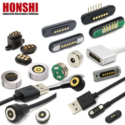 8pin رابط مغناطیسی مرد زن Pogo Pin Connector برای PCB Board