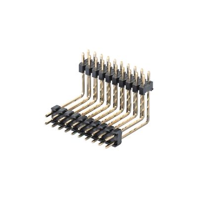 2.0mm Pitch H2.0mm Single Row Pin Header Connector 1 - 40 پین زاویه راست پایین