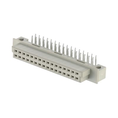 2 ردیف DIN 41612 کانکتور 64 پین زاویه راست Dip 2.54mm Pitch Male Connector