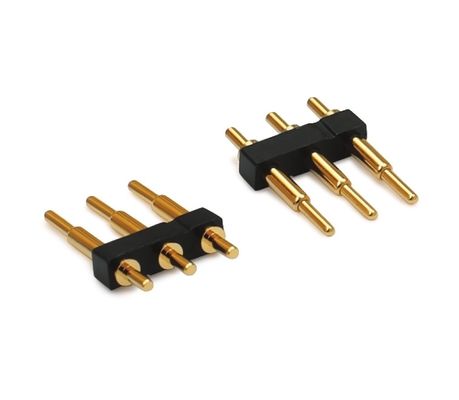 3.0mm پیچ 3pin طلا پوشانده SMT نوع خودرو مس Pogo پین کانکتور برای pcb