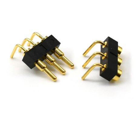 3.0mm پیچ 3pin طلا پوشانده SMT نوع خودرو مس Pogo پین کانکتور برای pcb