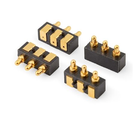 2.5mm 3 Pin Spring Loaded Pogo Pin Connector برای کاربردهای خودرو ولتاژ نامی 1A
