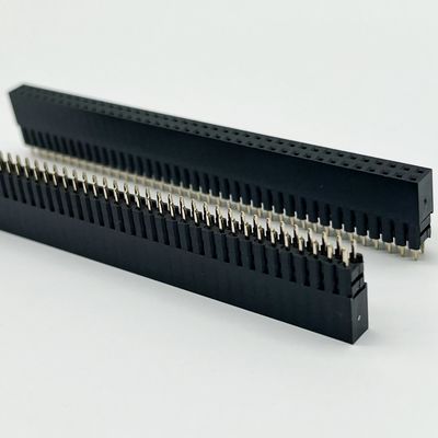 2.54mm Pitch Female Header Connector 8.5mm Height Dual Row 180 Degree Dip برای پی سی بی