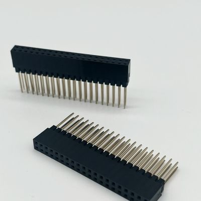 2.54mm Pitch Female Header Connector 8.5mm Height Dual Row 180 Degree Dip برای پی سی بی