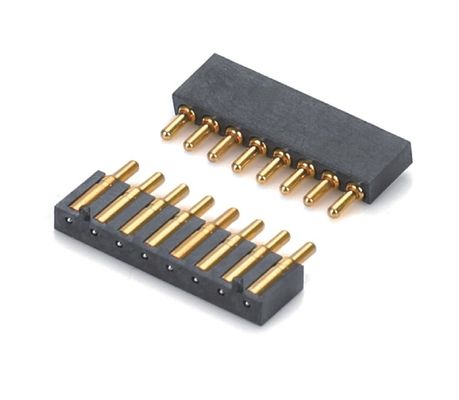 2.5mm Pitch Brass C6801 3 Pin SMT نوع مرد سر Pogo Pin Connector پلاستیک سیاه
