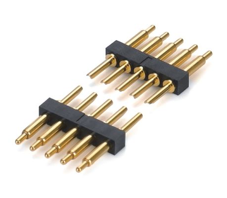 2.5mm Pitch Brass C6801 3 Pin SMT نوع مرد سر Pogo Pin Connector پلاستیک سیاه