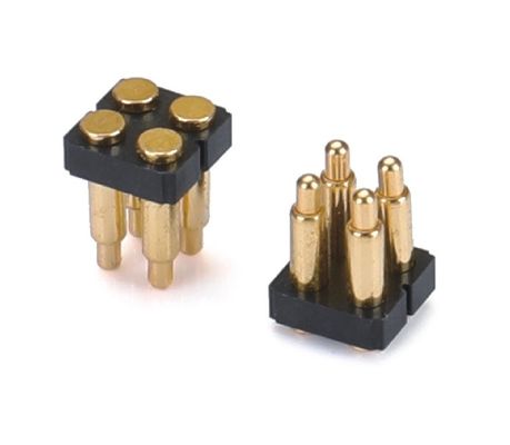 2.5mm 4 Pin Pogo Connector H3.5mm SMT Type Pogo Connector از مس نقره شده